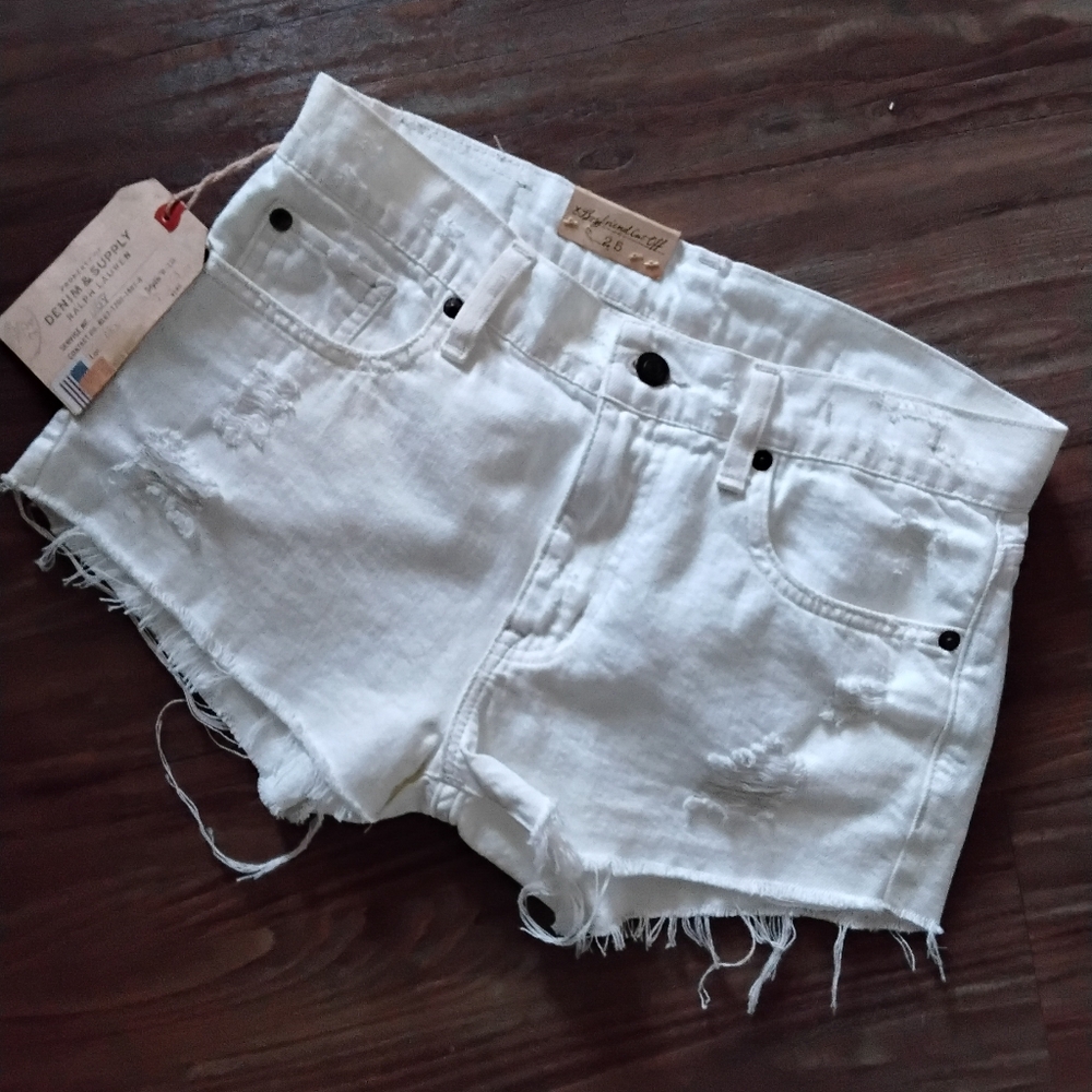 Women's White Denim Shorts